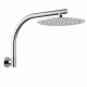 Round Chrome Rainfall Shower Head with Wall Mounted Shower Arm